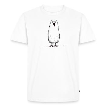 Quirky Bird II - Men's Premium Organic T-Shirt - white - Front - Nico (187cm)