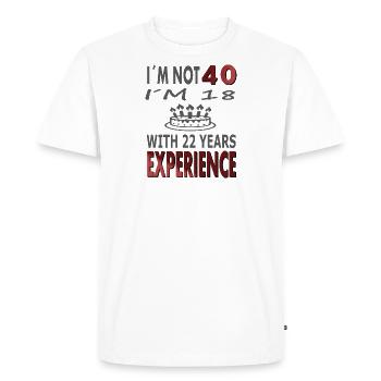 40 ans 40e anniversaire célébrer l'idée de cadeau - T-shirt Premium bio Homme - blanc - Devant - Nico (187cm)