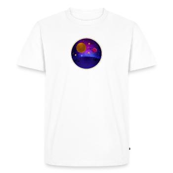 Your own Space. Your own Universe. - Men's Premium Organic T-Shirt - white - Front - Nico (187cm)
