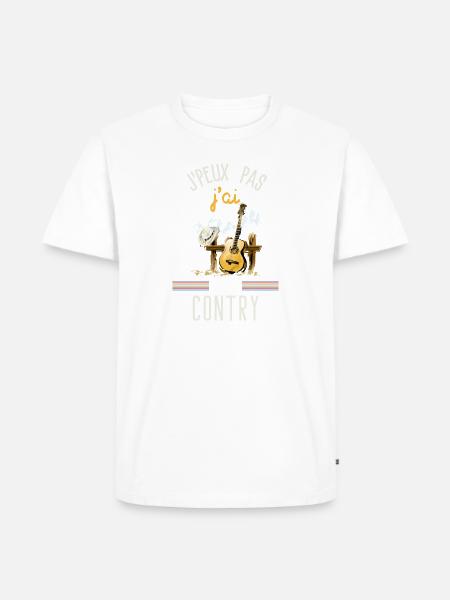 I can't I contry - Men's Premium Organic T-Shirt - white