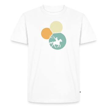 Cowboy Rider Cowboy Boots - Men's Premium Organic T-Shirt - white - Front - Nico (187cm)