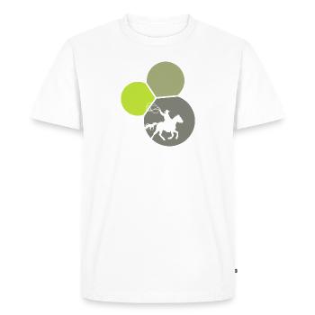 Western Rodeo Lasso - Men's Premium Organic T-Shirt - white - Front - Nico (187cm)