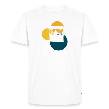 Snack burger délicieux - T-shirt Premium bio Homme - blanc - Devant - Nico (187cm)