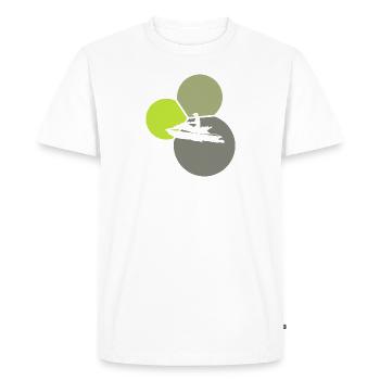 Water Ski Boat - Men's Premium Organic T-Shirt - white - Front - Nico (187cm)