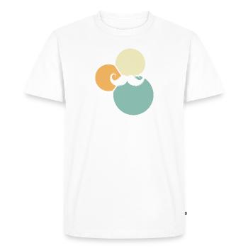 Barbe Moustache Gentleman - T-shirt Premium bio Homme - blanc - Devant - Nico (187cm)
