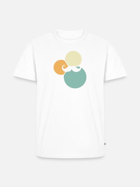 Bart Schnurrbart Gentleman - Männer Premium Bio T-Shirt - Weiß
