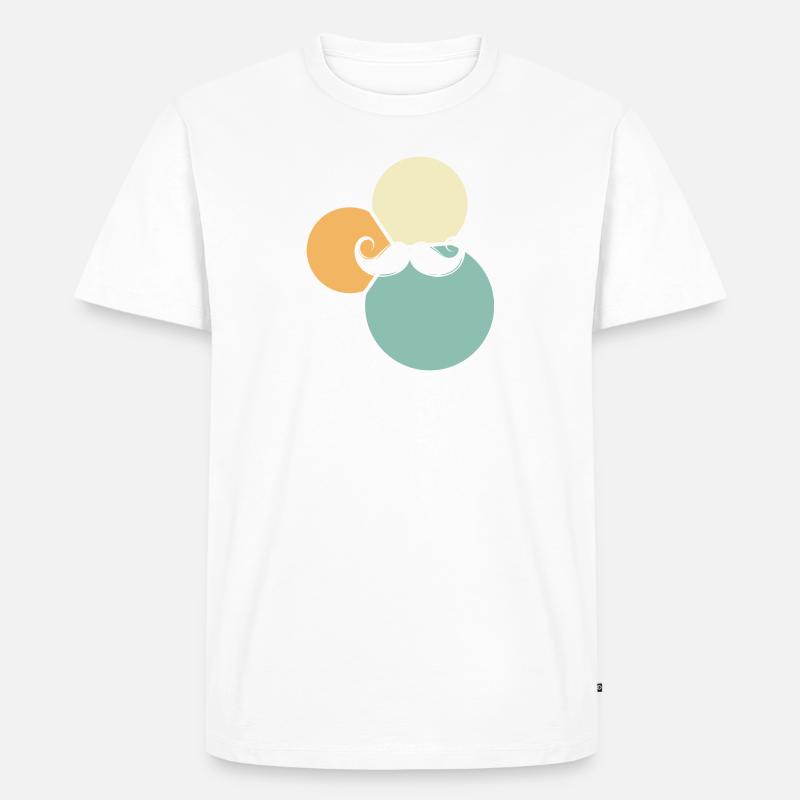Bart Schnurrbart Gentleman - Männer Premium Bio T-Shirt - Weiß