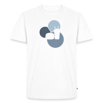 Snack Repas de restauration rapide - T-shirt Premium bio Homme - blanc - Devant - Nico (187cm)