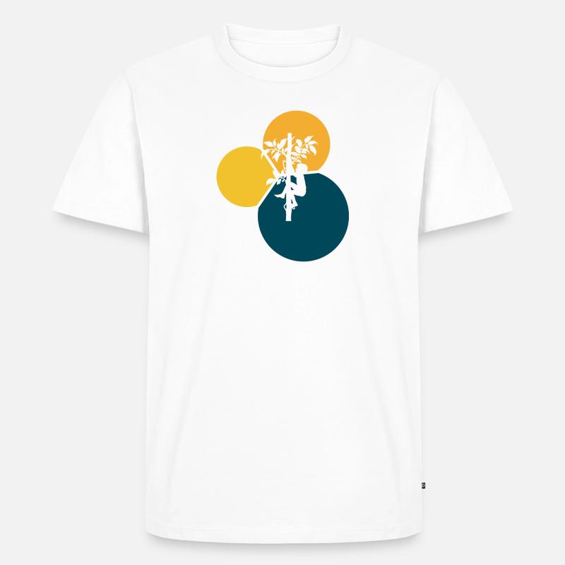 Baumklettern Kletteraffe - Männer Premium Bio T-Shirt - Weiß