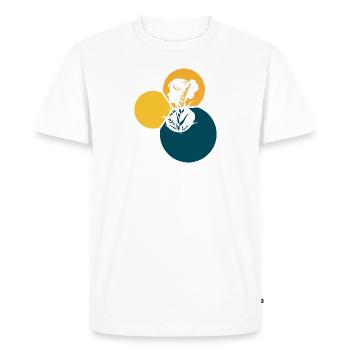 Végétalien à base de plantes Végétalien - T-shirt Premium bio Homme - blanc - Devant - Nico (187cm)