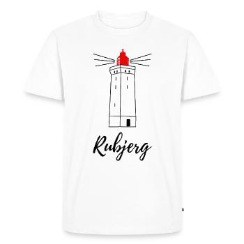 Phare Rubjerg Danemark Île Vacances - T-shirt Premium bio Homme - blanc - Devant - Nico (187cm)