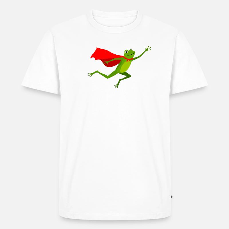 Supa Dupa Frog - Männer Premium Bio T-Shirt - Weiß