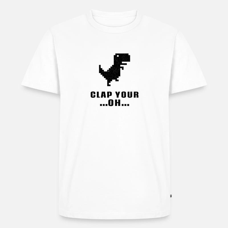 T-Rex - Männer Premium Bio T-Shirt - Weiß