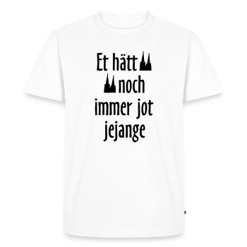 Et hätt noch immer jot jejange Köln Spruch Sprüche - Männer Premium Bio T-Shirt - Weiß - Vorne - Nico (187cm)