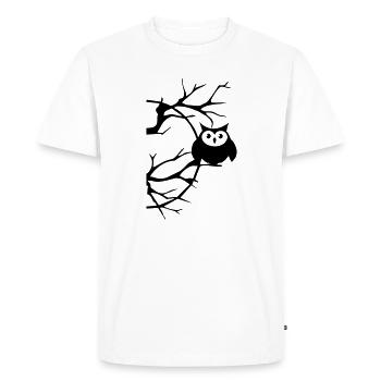 Chouette - T-shirt Premium bio Homme - blanc - Devant - Nico (187cm)