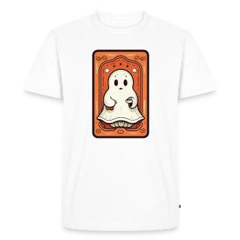 Carte de Tarot Orange Ghost - T-shirt Premium bio Homme - blanc - Devant - Nico (187cm)
