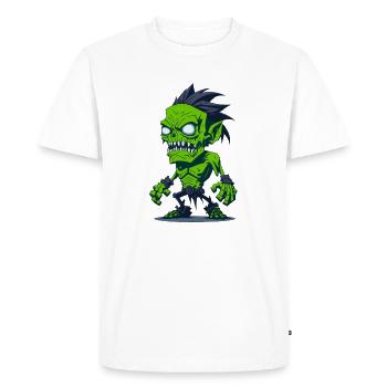 Zombie - Men's Premium Organic T-Shirt - white - Front - Nico (187cm)