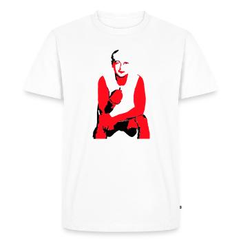 Frère - T-shirt Premium bio Homme - blanc - Devant - Nico (187cm)
