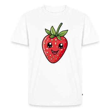 Fraise - T-shirt Premium bio Homme - blanc - Devant - Nico (187cm)