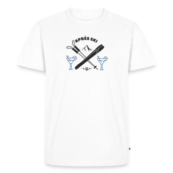 Après Ski Cocktails Motif - T-shirt Premium bio Homme - blanc - Devant - Nico (187cm)