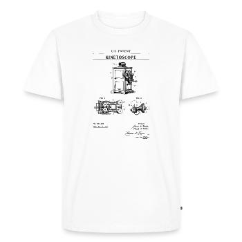 Invention du kinétoscope Impression du brevet cinématographique de 1902 - T-shirt Premium bio Homme - blanc - Devant - Nico (187cm)