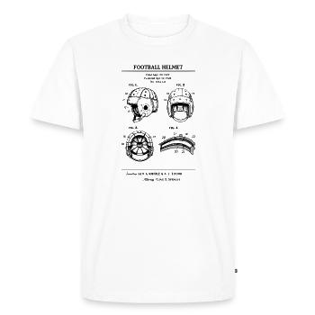 Football Helmet blueprint patent - Men's Premium Organic T-Shirt - white - Front - Nico (187cm)