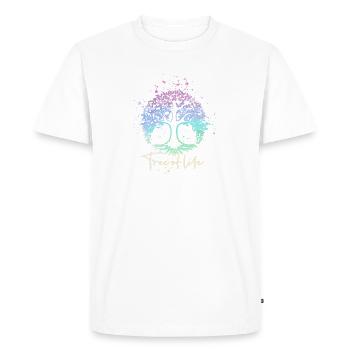 ,arbre de vie,arbre,arbre de vie,pastel - T-shirt Premium bio Homme - blanc - Devant - Nico (187cm)