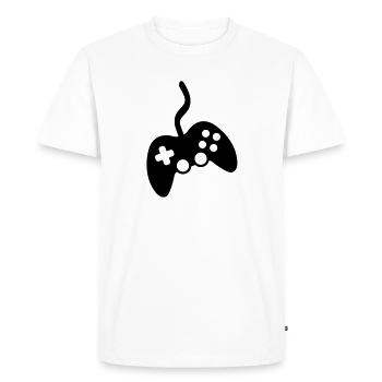 controller_play_f2 - T-shirt Premium bio Homme - blanc - Devant - Nico (187cm)