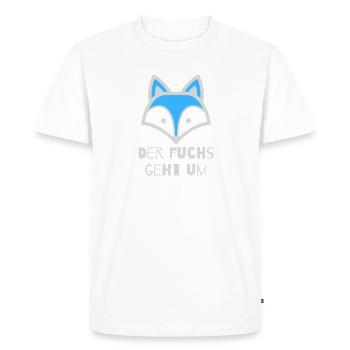 Le renard marche - T-shirt Premium bio Homme - blanc - Devant - Nico (187cm)
