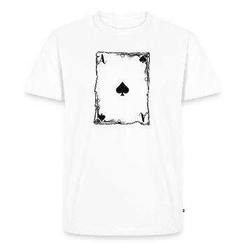 L'as de pique. - T-shirt Premium bio Homme - blanc - Devant - Nico (187cm)