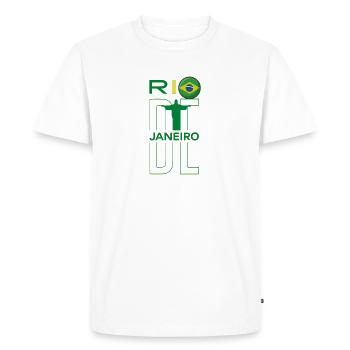 Rio de janeiro - T-shirt Premium bio Homme - blanc - Devant - Nico (187cm)