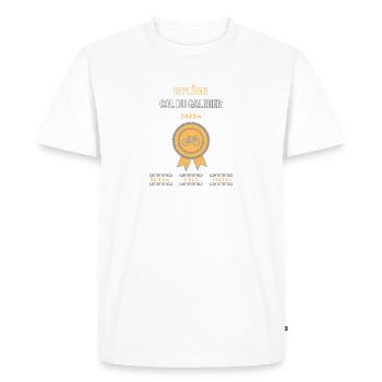 Dîplome Col du Galibier - T-shirt Premium bio Homme - blanc - Devant - Nico (187cm)