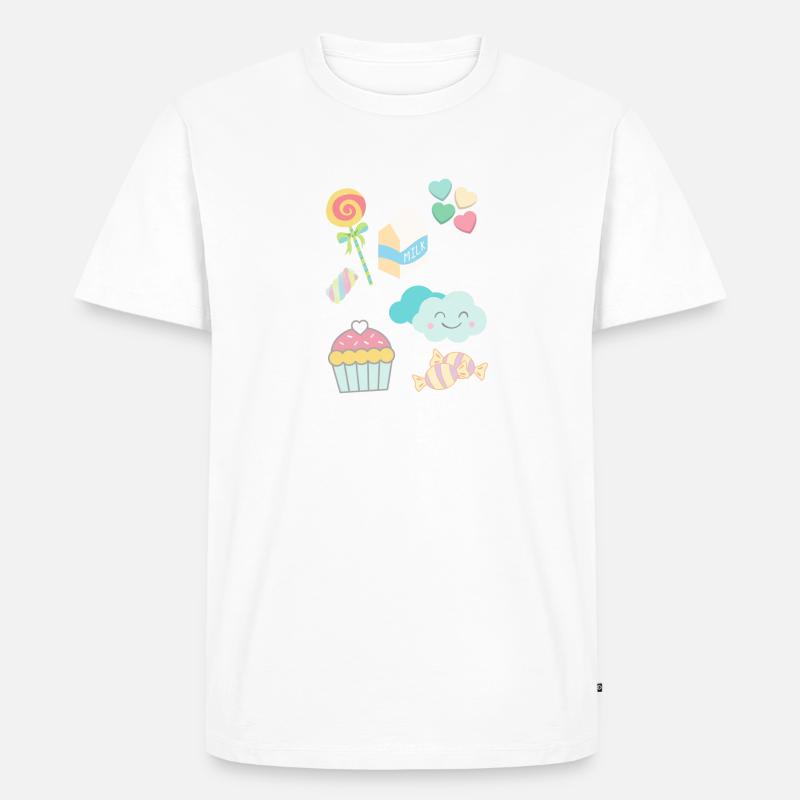 Candy - Männer Premium Bio T-Shirt - Weiß