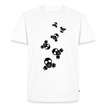 Gas mask symbol - Men's Premium Organic T-Shirt - white - Front - Nico (187cm)