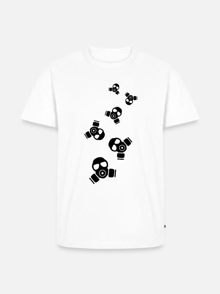 Gas mask symbol - Men's Premium Organic T-Shirt - white