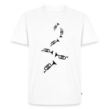 Instrument de trompette - T-shirt Premium bio Homme - blanc - Devant - Nico (187cm)