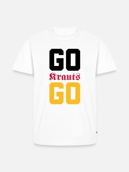 Go, Krauts, Go! - Männer Premium Bio T-Shirt - Weiß