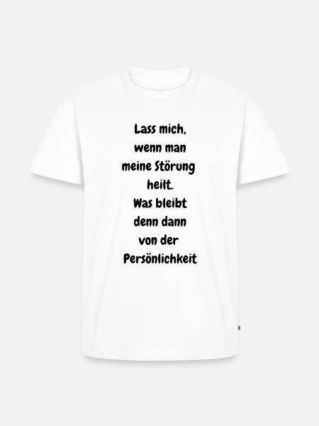 Störung und Persönlichkeit - Männer Premium Bio T-Shirt - Weiß