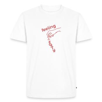 Se sentir salé - T-shirt Premium bio Homme - blanc - Devant - Nico (187cm)