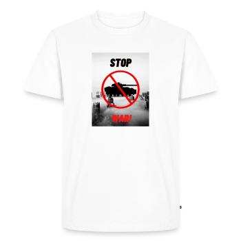 ÉTAIT - T-shirt Premium bio Homme - blanc - Devant - Nico (187cm)
