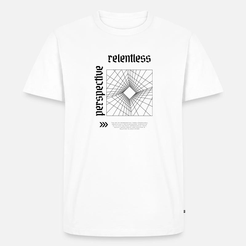 Relentless Perspective - Männer Premium Bio T-Shirt - Weiß