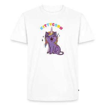 Kittycorn - Männer Premium Bio T-Shirt - Weiß - Vorne - Nico (187cm)