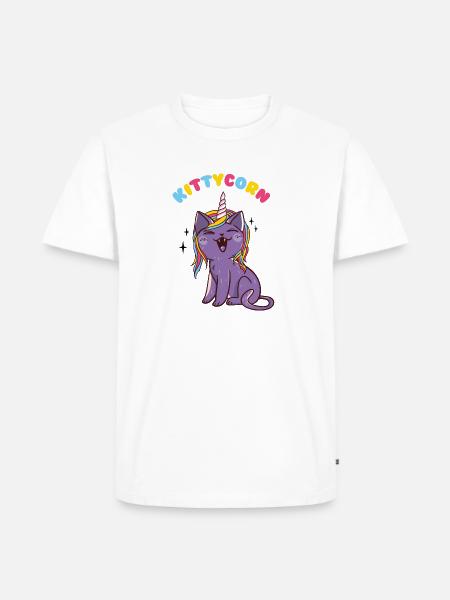 Kittycorn - Männer Premium Bio T-Shirt - Weiß