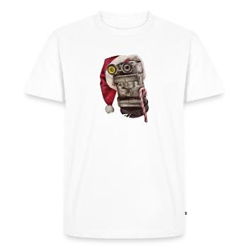 Pièces de voiture HoHoHo avec chapeau de Noël - T-shirt Premium bio Homme - blanc - Devant - Nico (187cm)