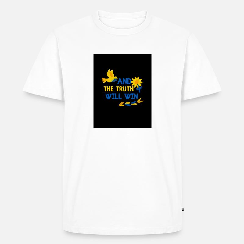 Frieden - Männer Premium Bio T-Shirt - Weiß