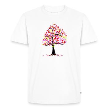 Summer Hearts Tree - Men's Premium Organic T-Shirt - white - Front - Nico (187cm)