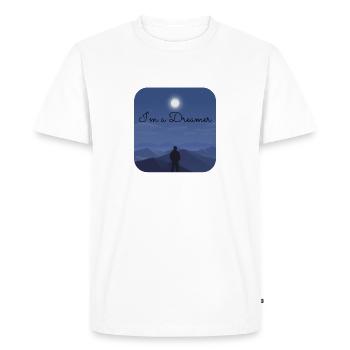 Je suis un rêveur - T-shirt Premium bio Homme - blanc - Devant - Nico (187cm)