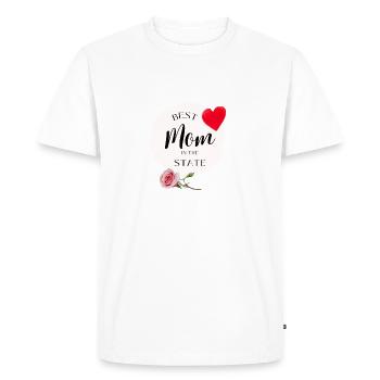 State - Men's Premium Organic T-Shirt - white - Front - Nico (187cm)