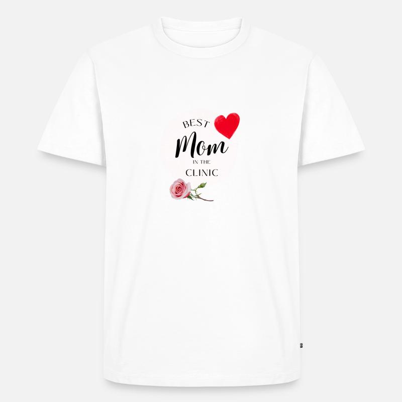 Beste Mutter in der Klinik - Männer Premium Bio T-Shirt - Weiß