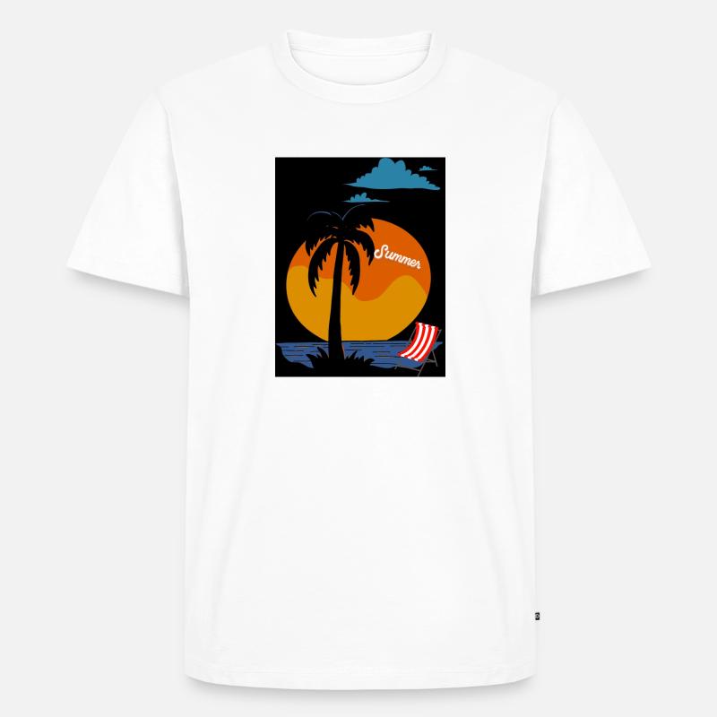 summer - Männer Premium Bio T-Shirt - Weiß